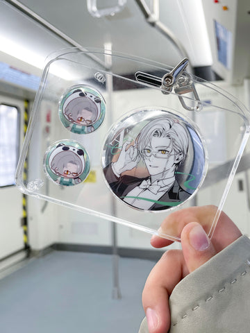 ［推し活グッズ］缶バッジ アクリルフレーム 58mm+25mm【ITIATI】