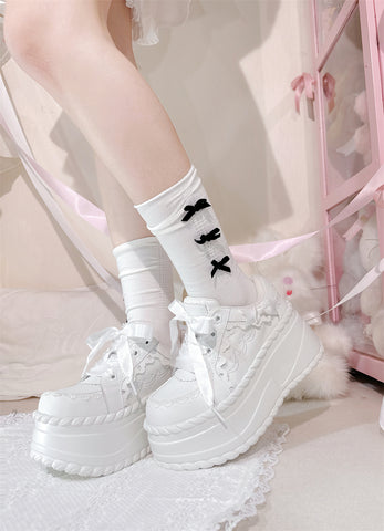 ［靴］地雷系 厚底 スニーカー シューズ【ai3S4h】