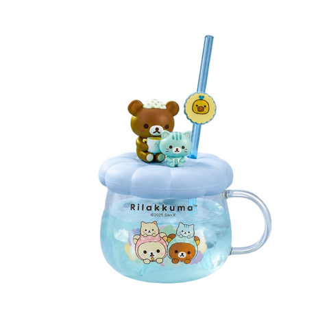 ［キャラグッズ］リラックマ 正規品 マグカップ ガラス 400ml【Y57GAN】
