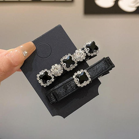 ［ファッション］ビジュー リボン ヘアクリップ【A0RFNR】