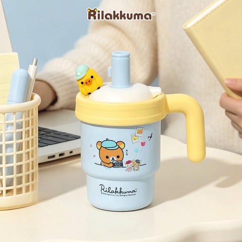 ［キャラグッズ］リラックマ 正規品 ボトル タンブラー 陶器 620ml【KBSYX9】