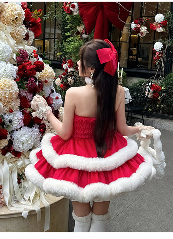 ［ファッション］ウサ耳ファーケープ＋ワンピース【GQ4W9Q】