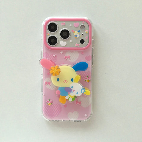 ［サンリオ］ウサハナ iPhone ケース 15 16 17【D7WOB7】