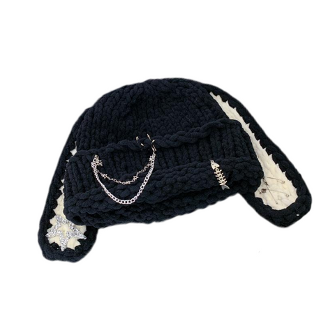 ［ファッション］パンク ウサギ耳 ニットキャップ【7NZDFH】