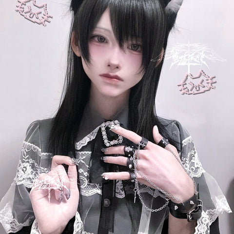 ［ファッション］サブカル ゴシック スカル ブレスレット【E5KSD0】