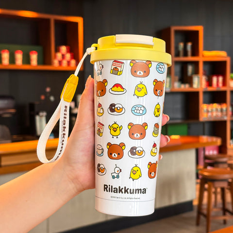 ［キャラグッズ］リラックマ 正規品 ボトル タンブラー 保温保冷 500ml【5NMJ6U】