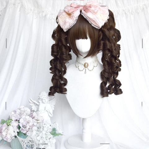 ［ウィッグ］ゴスロリ ツインテール 巻き髪【千层派】