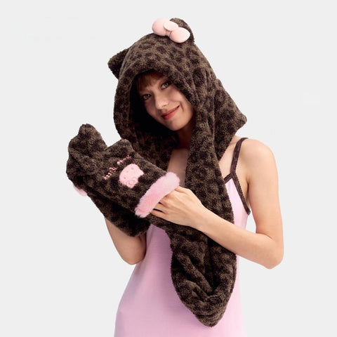 [サンリオ］海外限定 ハローキティ 防寒 マフラー 帽子【4QEPG6】