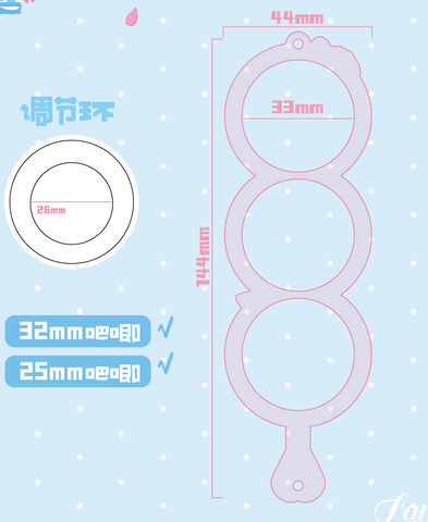 ［推し活グッズ］缶バッジアクリルフレーム 44/32mm【G2C5R5】