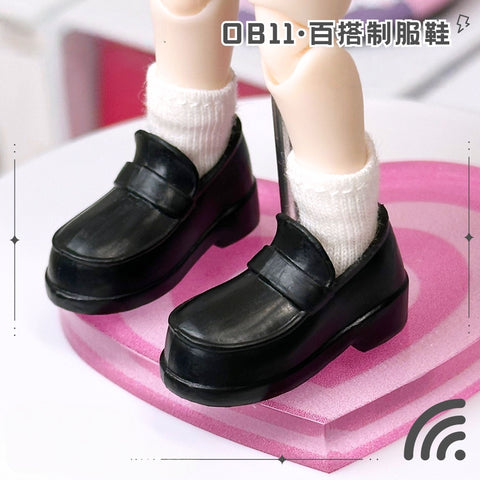 ［BJD服］ob11 1/12 ドール用 シューズ 靴 パンプス ローファー【V2R6O5】