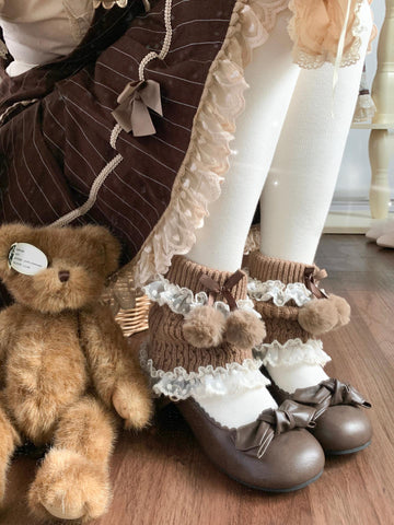 ［ファッション］ロリータ ニットレッグウォーマー 靴下【1YD257】