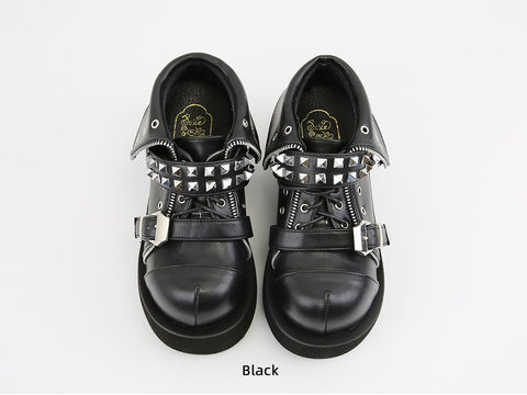 ［靴］ダークパンク フラットフォームブーツ【9PY5FS】