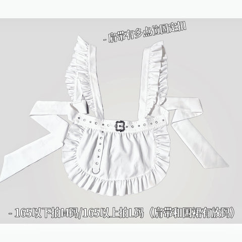 ［ファッション］地雷系 長袖 メイド ワンピース+パンツ セットアップ【堕天使】