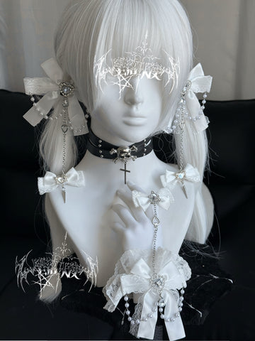 ［ファッション］地雷系 リボン ヘアクリップ【769IR4】