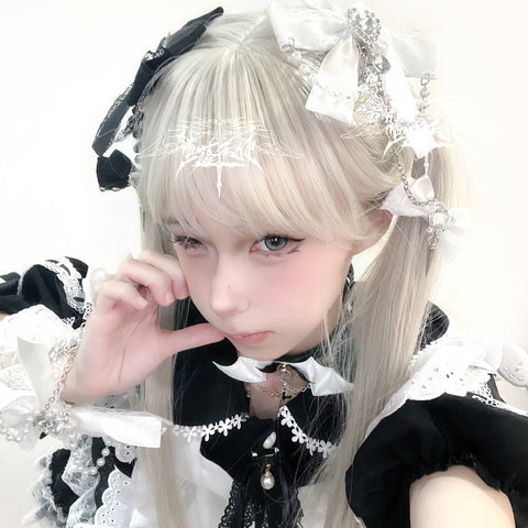 ［ファッション］地雷系 リボン ヘアクリップ【769IR4】