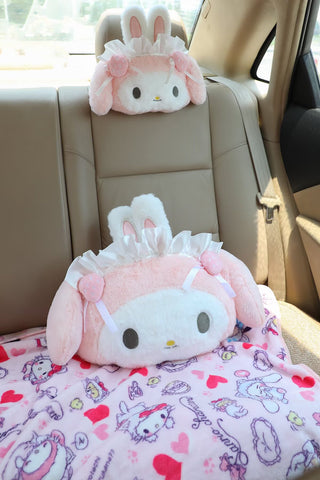 [サンリオ］マイメロディ＆ピアノ カー用品 車 クッションセット【KWT2PA】