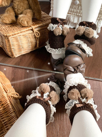 ［ファッション］ロリータ ニットレッグウォーマー 靴下【1YD257】