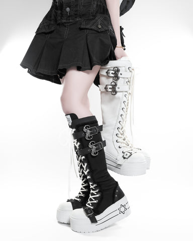 ［靴］厚底 スニーカーブーツ シューズ【S45HhV】