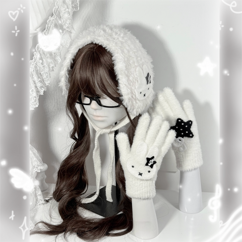 ［ファッション］ニット イヤーマフ 手袋【V8MQHP】