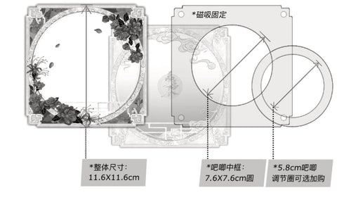 ［推し活グッズ］缶バッジ アクリルフレーム 75mm【J0JAEE】
