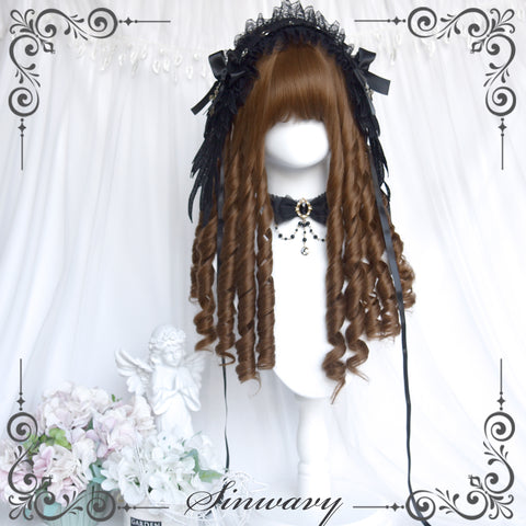 ［ウィッグ］ゴスロリ 中世ヨーロッパ セミロング 巻き髪【珍奇屋】