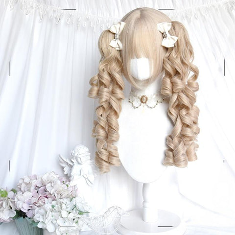 ［ウィッグ］ゴスロリ ツインテール 巻き髪【千层派】