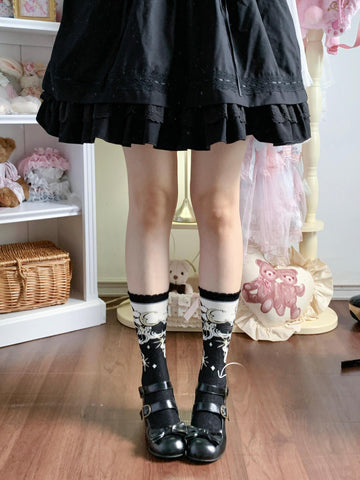 ［ファッション］ロリータ クルー丈ソックス 靴下【DQ1301】