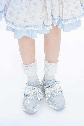 【受注予約】［靴］ロリータ パール リボン スニーカー【7CAIO1】