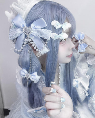 ［ファッション］地雷系 リボン ヘアクリップ【769IR4】