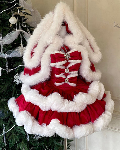 ［ファッション］ウサ耳ファーケープ＋ワンピース【GQ4W9Q】