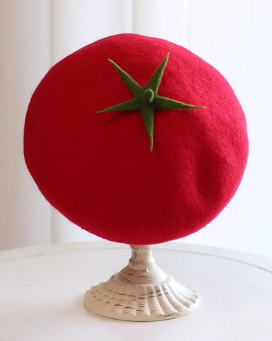 ［ファッション］トマト ベレー帽【49BU5L】