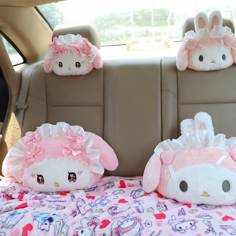 [サンリオ］マイメロディ＆ピアノ カー用品 車 クッションセット【KWT2PA】