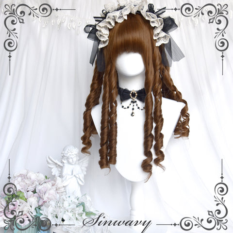 ［ウィッグ］ゴスロリ 中世ヨーロッパ セミロング 巻き髪【珍奇屋】