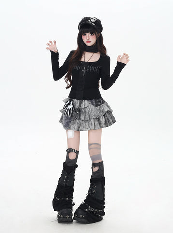 ［ファッション］ゴシックプリーツスカート【7B7JNZ】