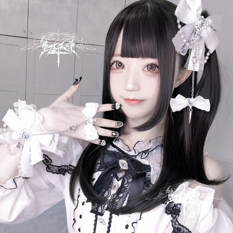 ［ファッション］地雷系 リボン ヘアクリップ【769IR4】