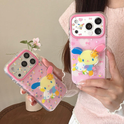 ［サンリオ］ウサハナ iPhone ケース 15 16 17【D7WOB7】