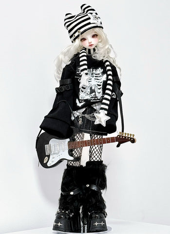 ［BJD服］1/4 ドール用 衣装セット【黑白】