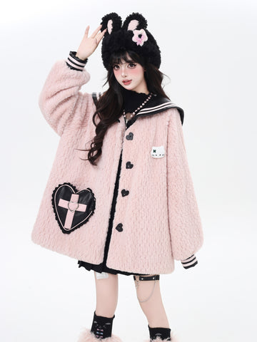 ［ファッション］ネイビーカラーランタンスリーブジャケット【0DDB6U】