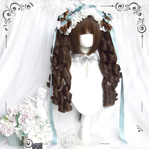 ［ウィッグ］ゴスロリ ツインテール 巻き髪【千层派】