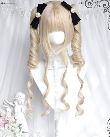 ［ウィッグ］ゴスロリ ツインテール 巻き髪【油画】