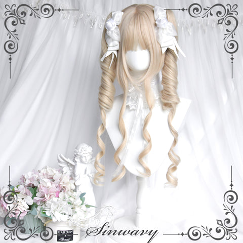 ［ウィッグ］ゴスロリ ツインテール 巻き髪【油画】