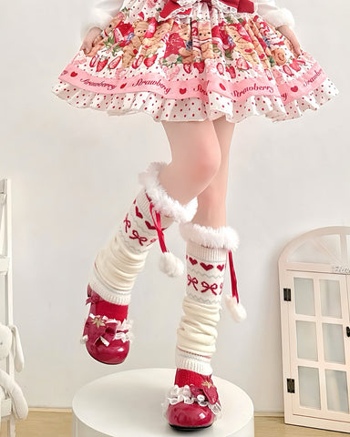 ［ファッション］ロリータ ニットレッグウォーマー 靴下【T6KN93】