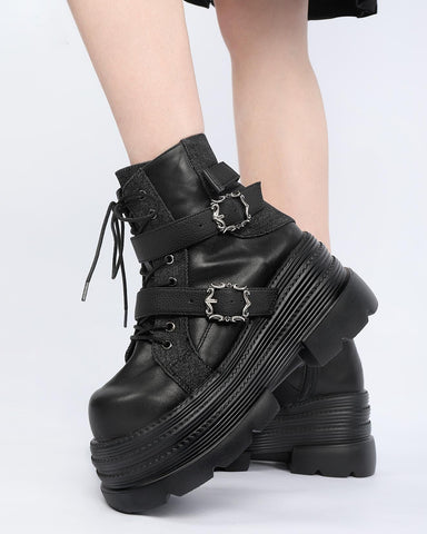 ［靴］ゴシック プラットフォームブーツ【2TY4S7】