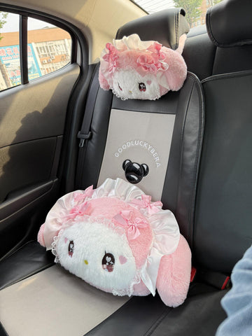 [サンリオ］マイメロディ＆ピアノ カー用品 車 クッションセット【KWT2PA】