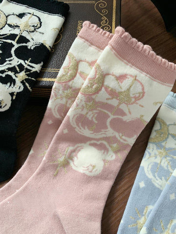 ［ファッション］ロリータ クルー丈ソックス 靴下【DQ1301】