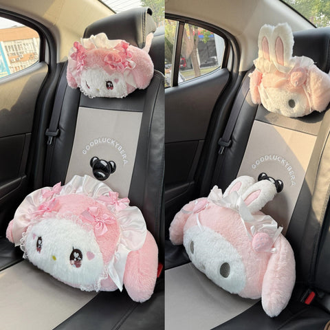 [サンリオ］マイメロディ＆ピアノ カー用品 車 クッションセット【KWT2PA】