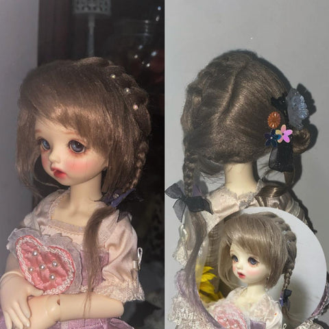 ［BJD小物］1/4 1/6 1/8 1/12 ドール用ウィッグ【9ACGEC】