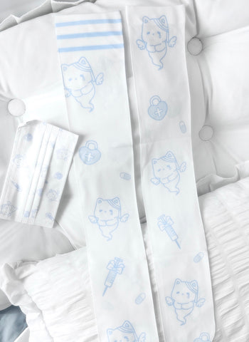 ［ファッション］天使界隈 水色 オーバーニーソックス 靴下【1BAOEH】