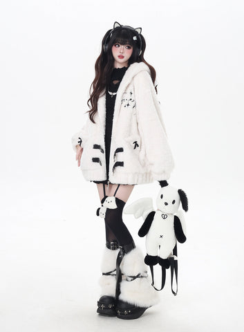 ［ファッション］ファールーズ猫耳フードコート【Z45JLE】