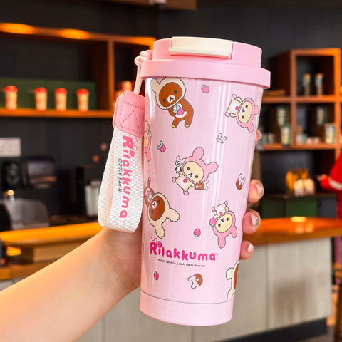 ［キャラグッズ］リラックマ 正規品 ボトル タンブラー 保温保冷 500ml【5NMJ6U】